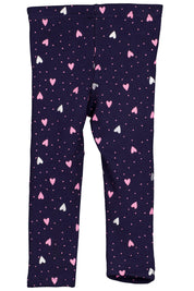 Leggins mit Herzmuster - 470-navy - Blau | Rosa | Pink