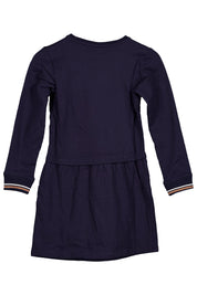 Sweatkleid mit Pferdeprint - 470-navy - Blau | Pink