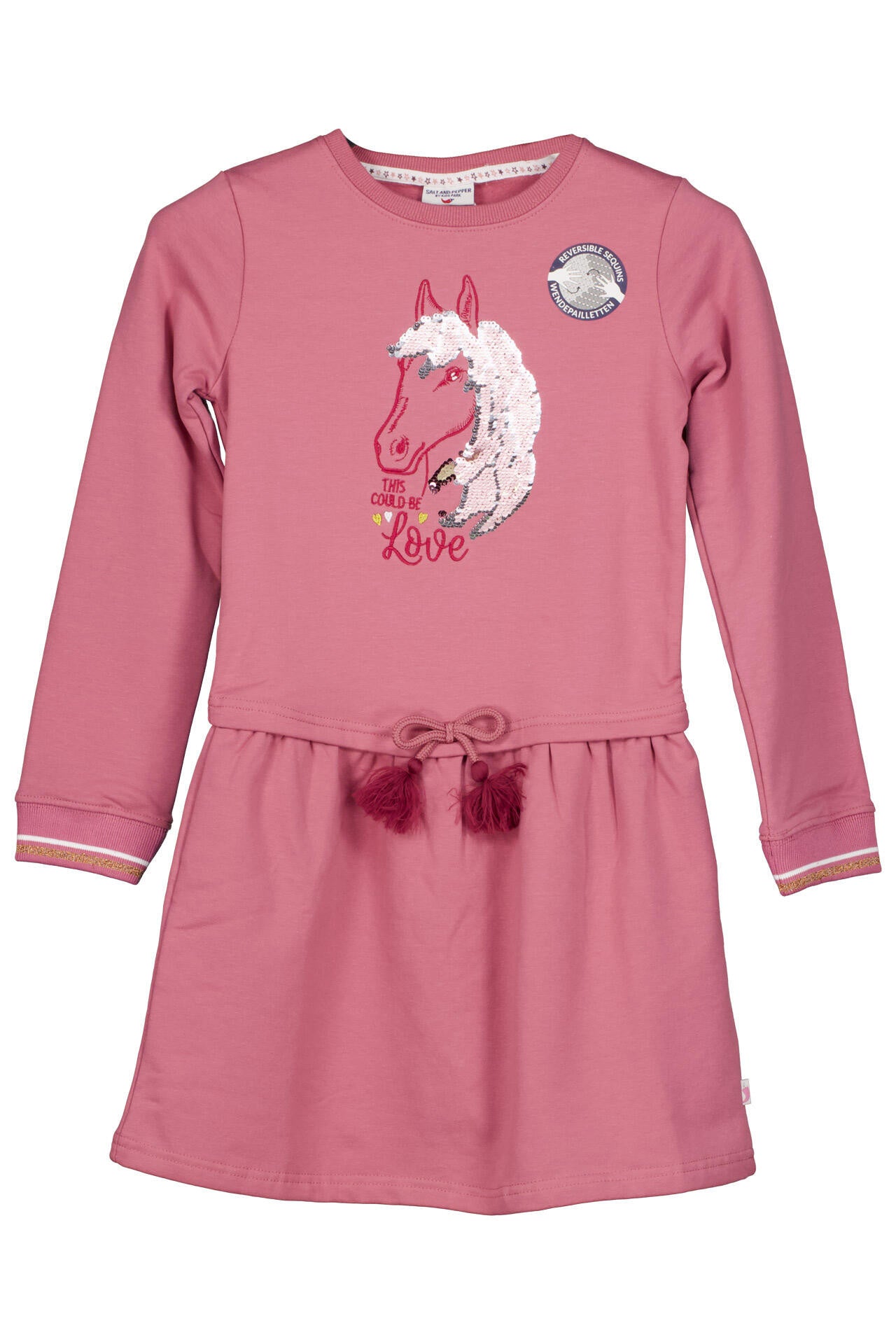 Sweatkleid mit Pferdeprint - 872-mauve - Pink