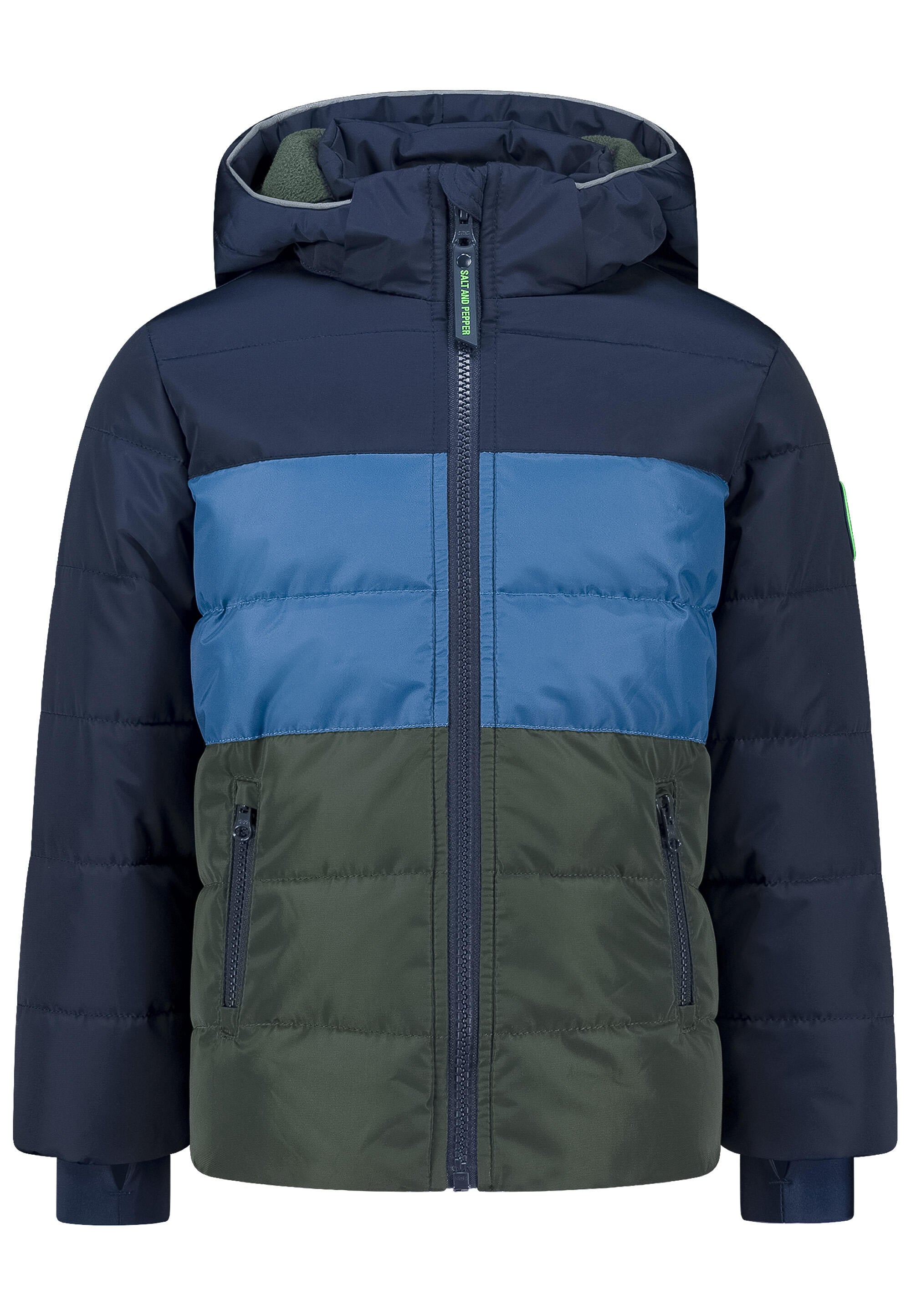 Steppjacke mit Blockfarben - 4750-true navy - Blau