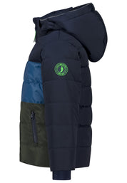 Steppjacke mit Blockfarben - 4750-true navy - Blau