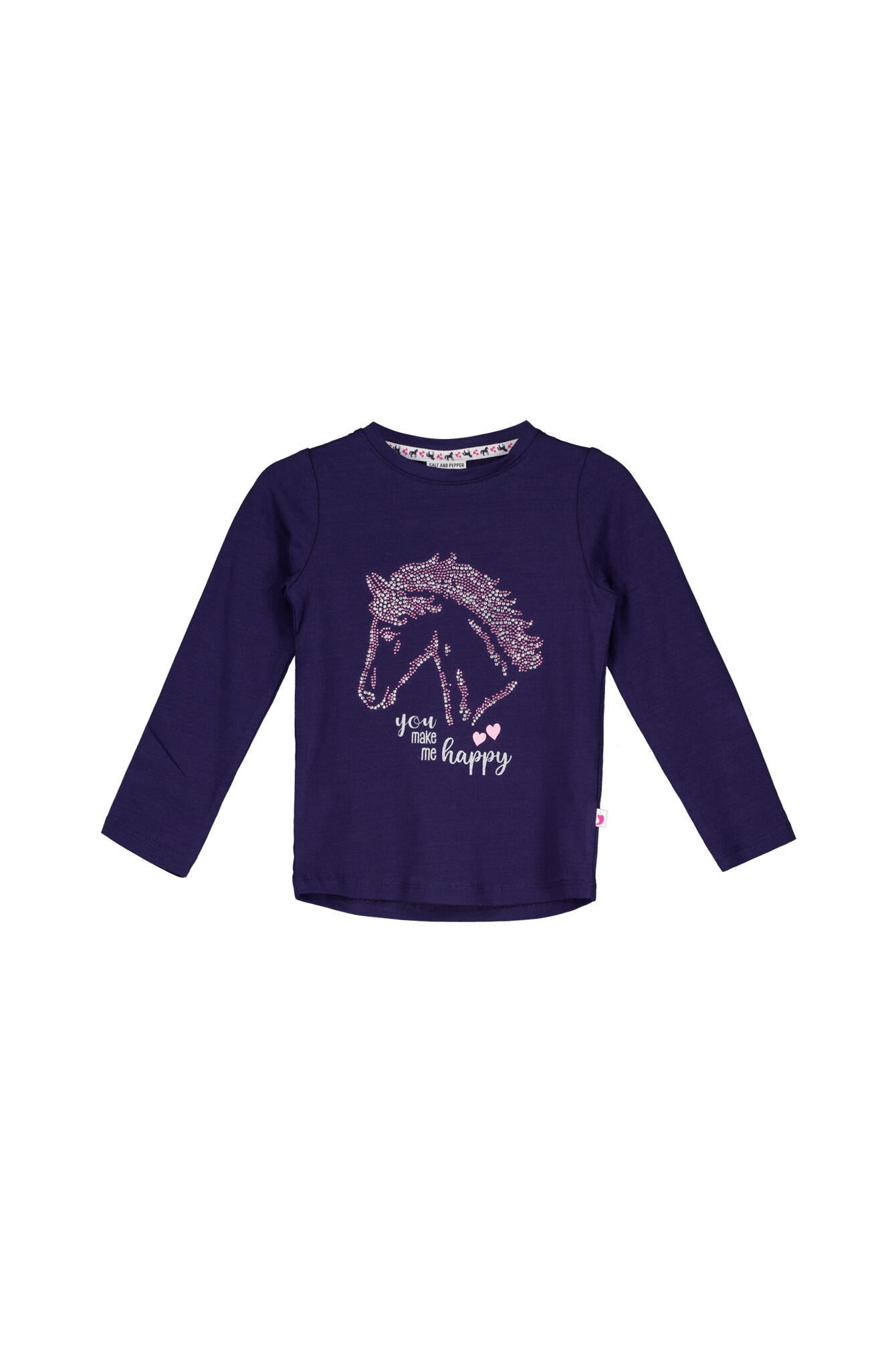 Langarmshirt aus Baumwolle - 4750-true navy - Blau