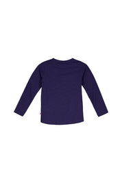 Langarmshirt aus Baumwolle - 4750-true navy - Blau