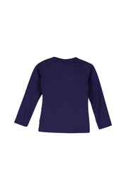 Langarmshirt aus Baumwolle - 4750-true navy - Blau