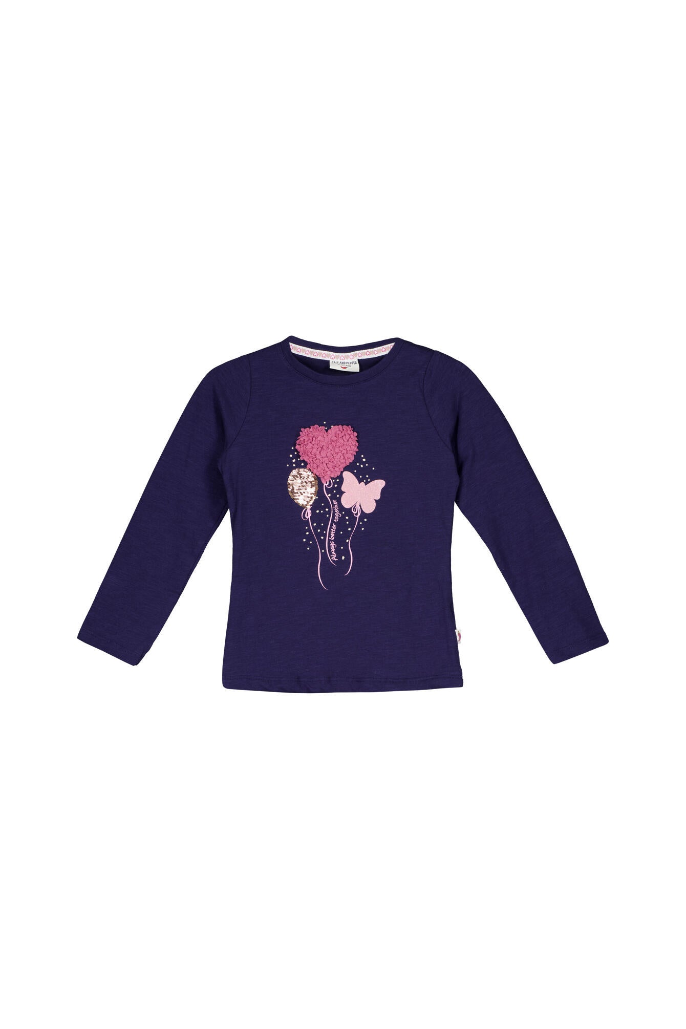 Langarmshirt aus Baumwolle - 4750-true navy - Blau