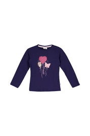 Langarmshirt aus Baumwolle - 4750-true navy - Blau