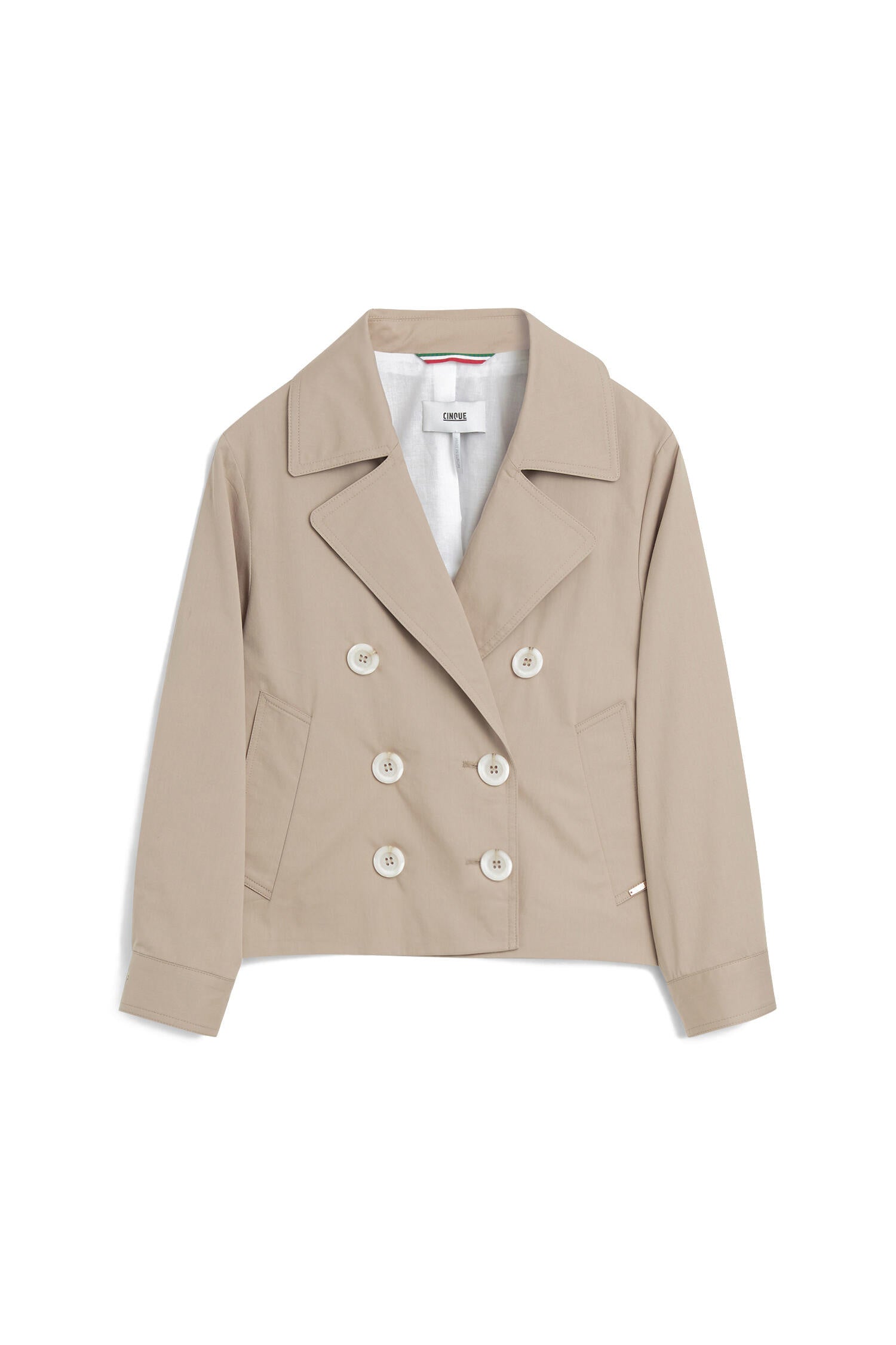 Kurze Blazer-Jacke - 14 - Beige