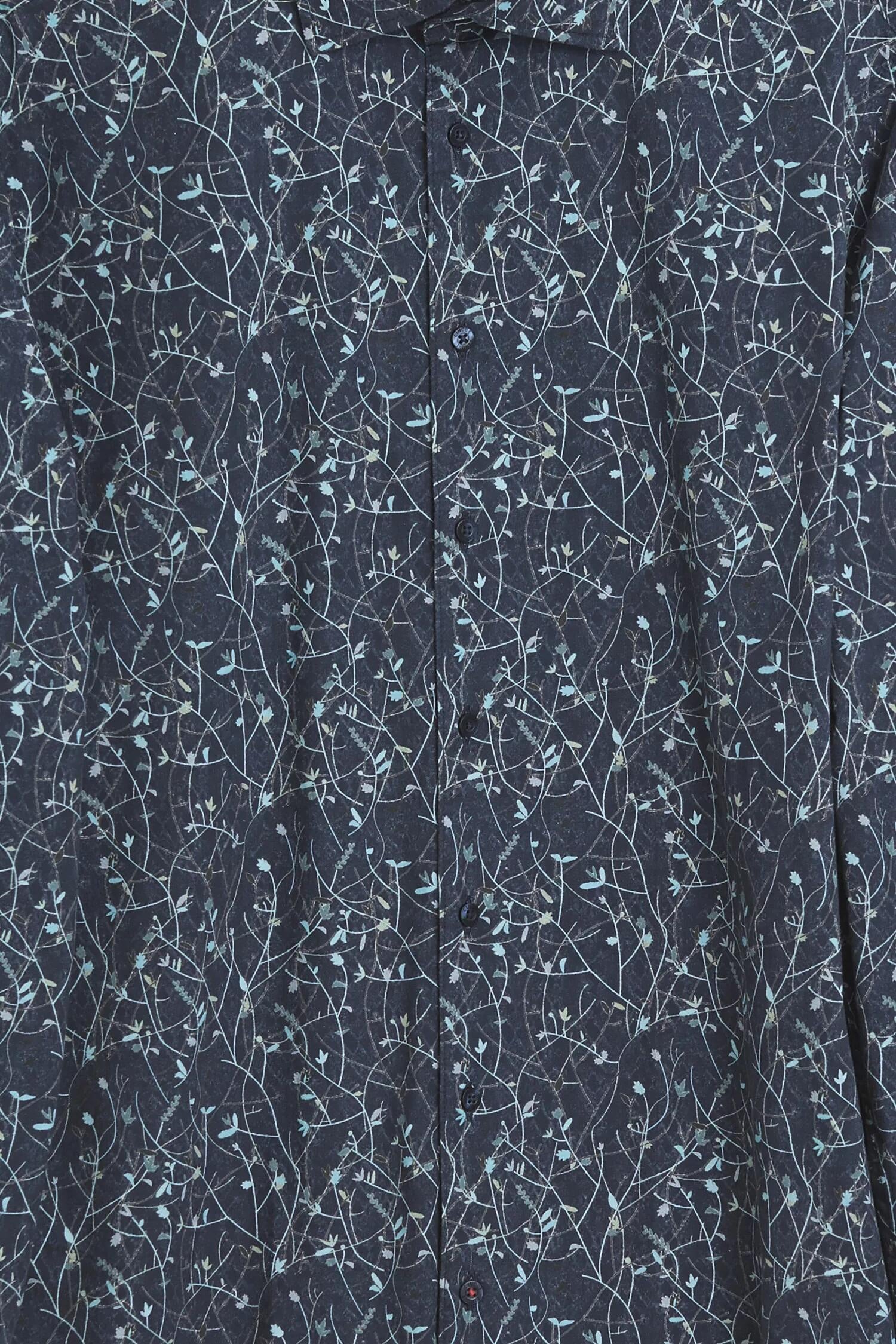 Floral gemustertes Hemd Relaxed Fit - 68 - Blau