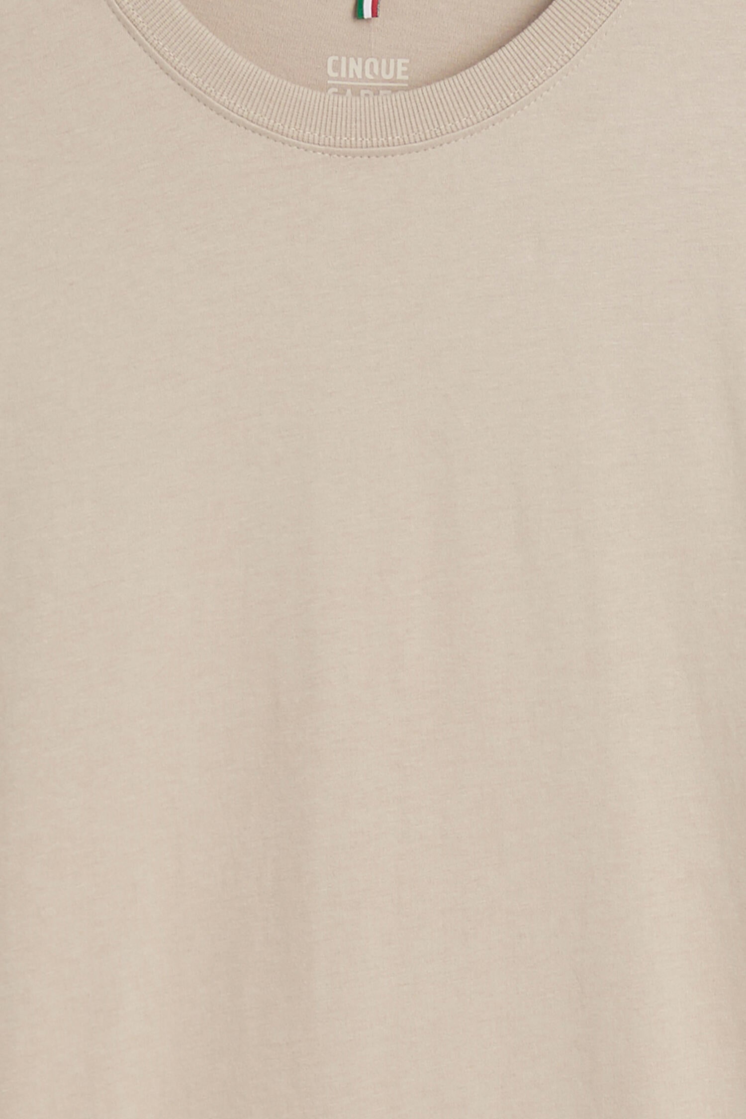 T-Shirt mit Runhalsausschnitt - 22 - Beige