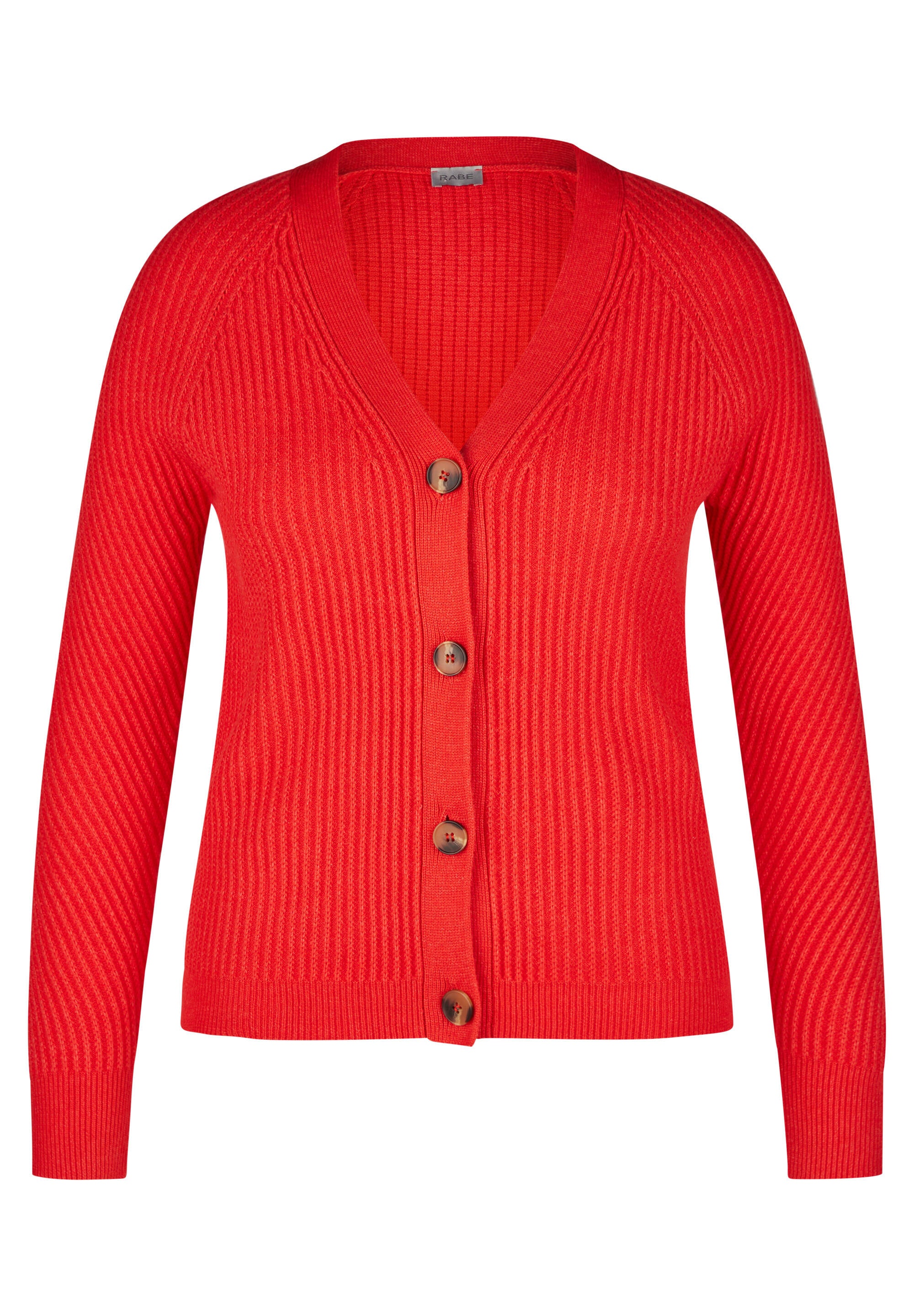 Strickjacke - 3263-Safran - Rot