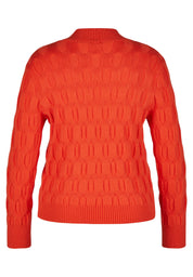 Strickpullover mit Stehkragen - 3263-Safran - Orange