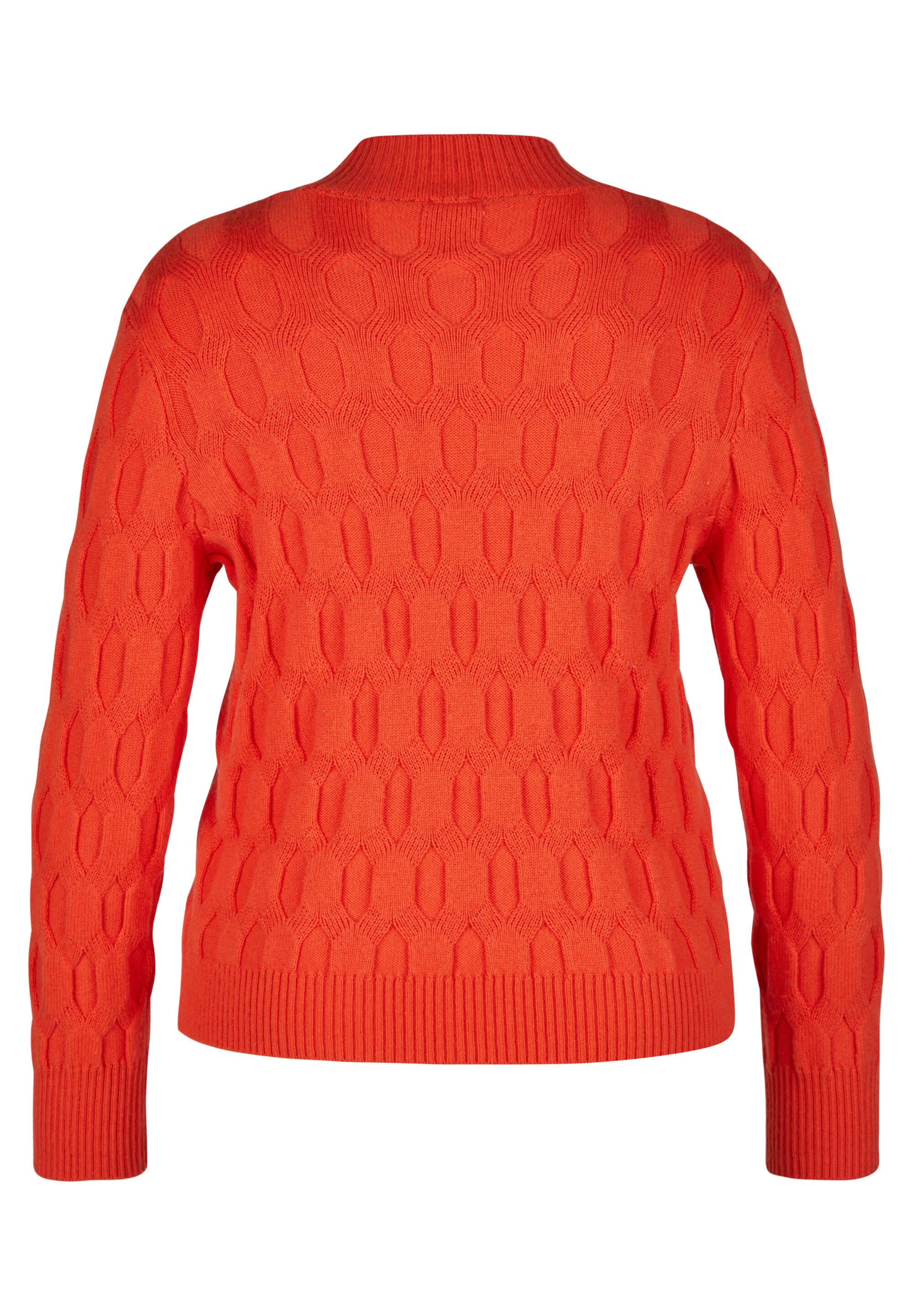 Strickpullover mit Stehkragen - 3263-Safran - Orange