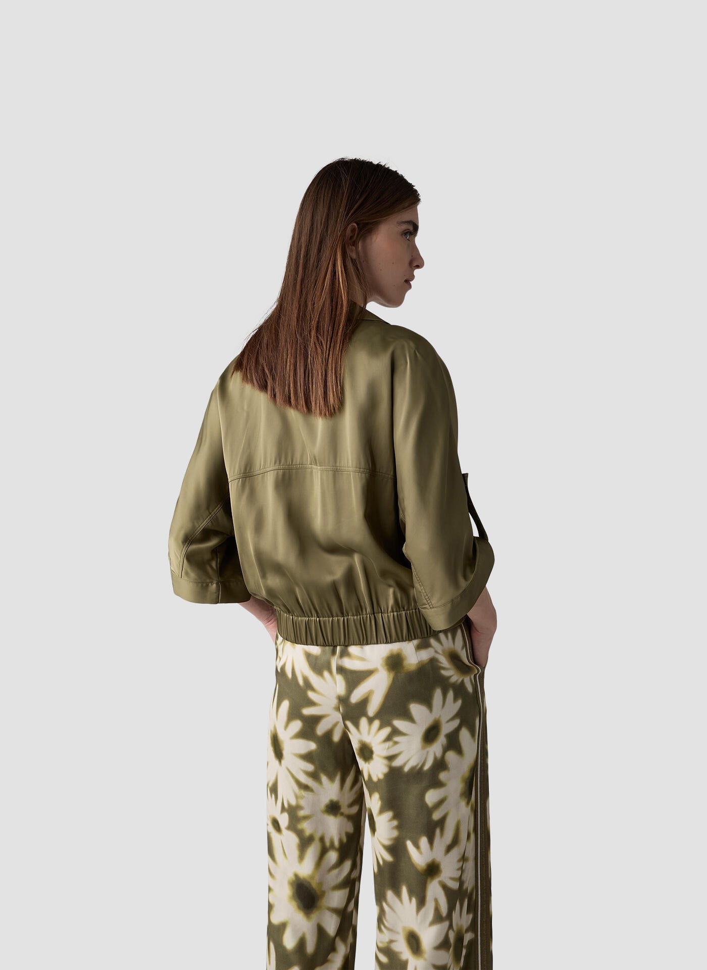 Blouson aus Viskosemix - 5470-Olive - Grün