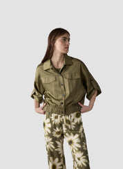 Blouson aus Viskosemix - 5470-Olive - Grün