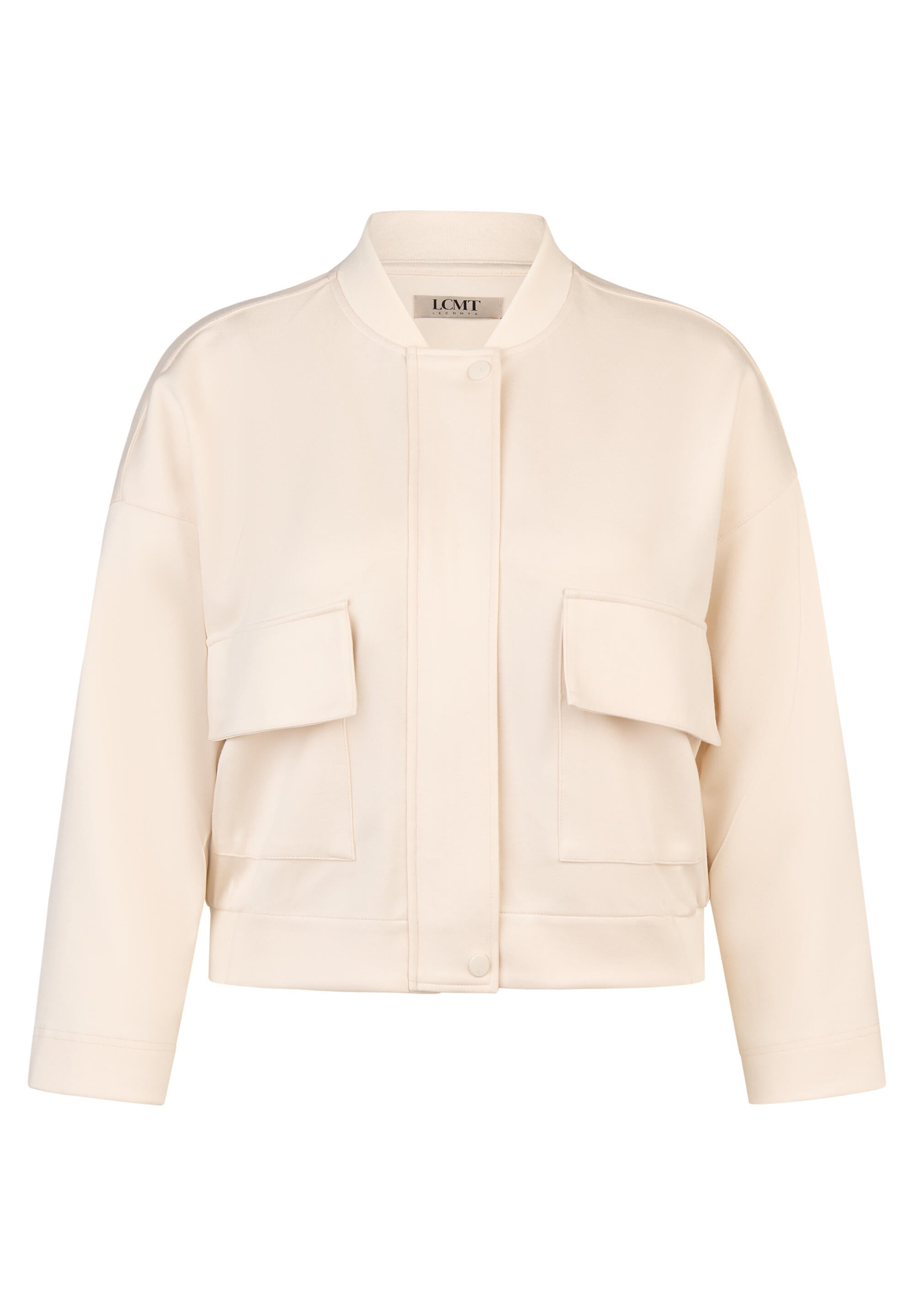 Sweatshirtjacke aus Viskosemix - 5608-Elfenbein - Creme