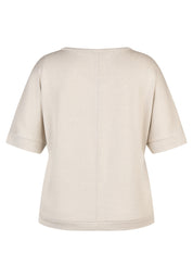 T-Shirt aus Viskosemix - 5608-Elfenbein - Beige