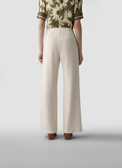Schlupfhose Wide Leg - 5608-Elfenbein - Creme