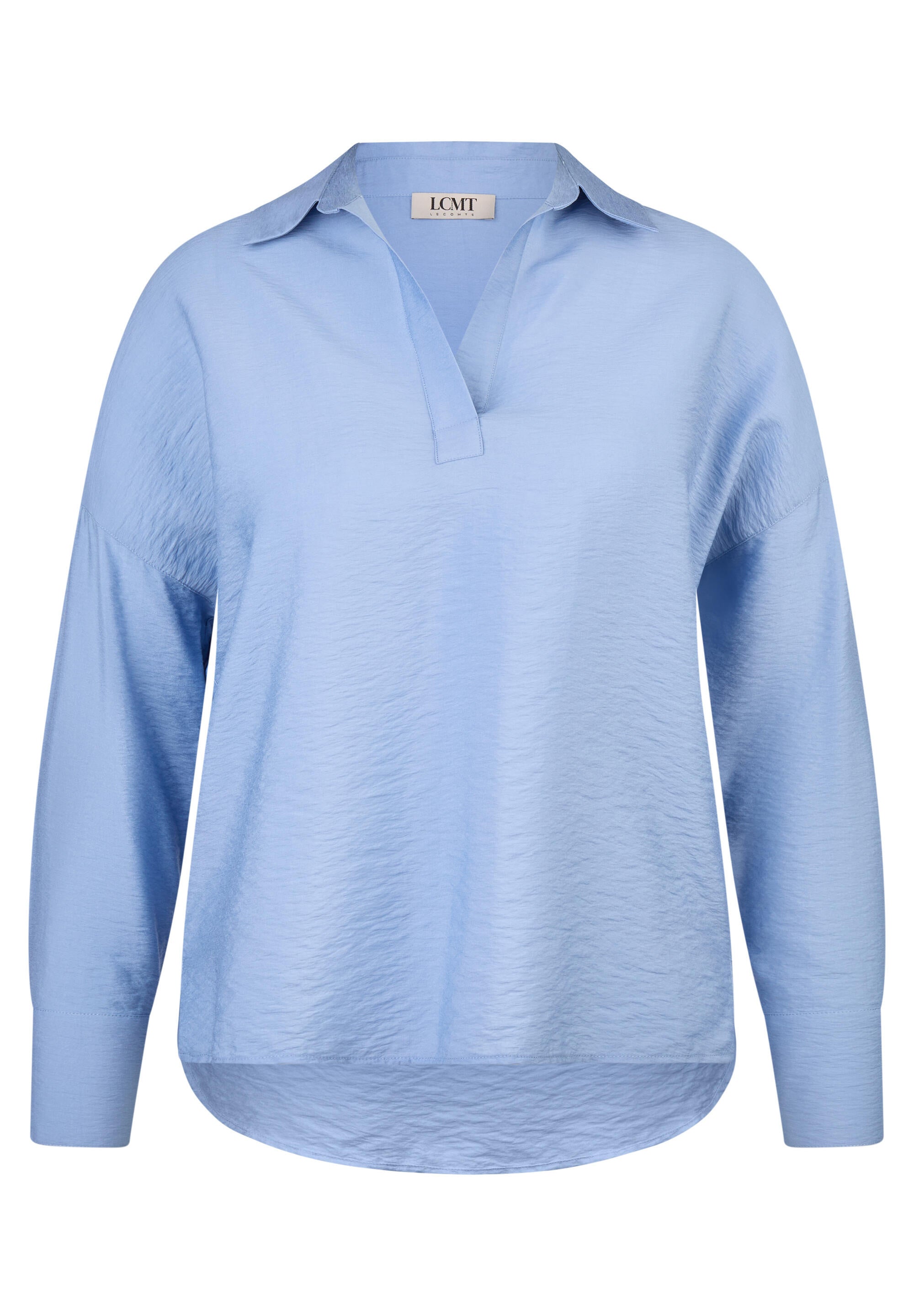 Bluse aus Viskosemix - 5346-Rauchblau - Blau