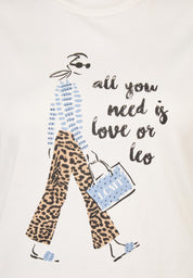 T-Shirt aus Baumwolle - 5601-Natur - Weiß