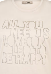 T-Shirt aus Baumwolle - 5608-Elfenbein - Creme