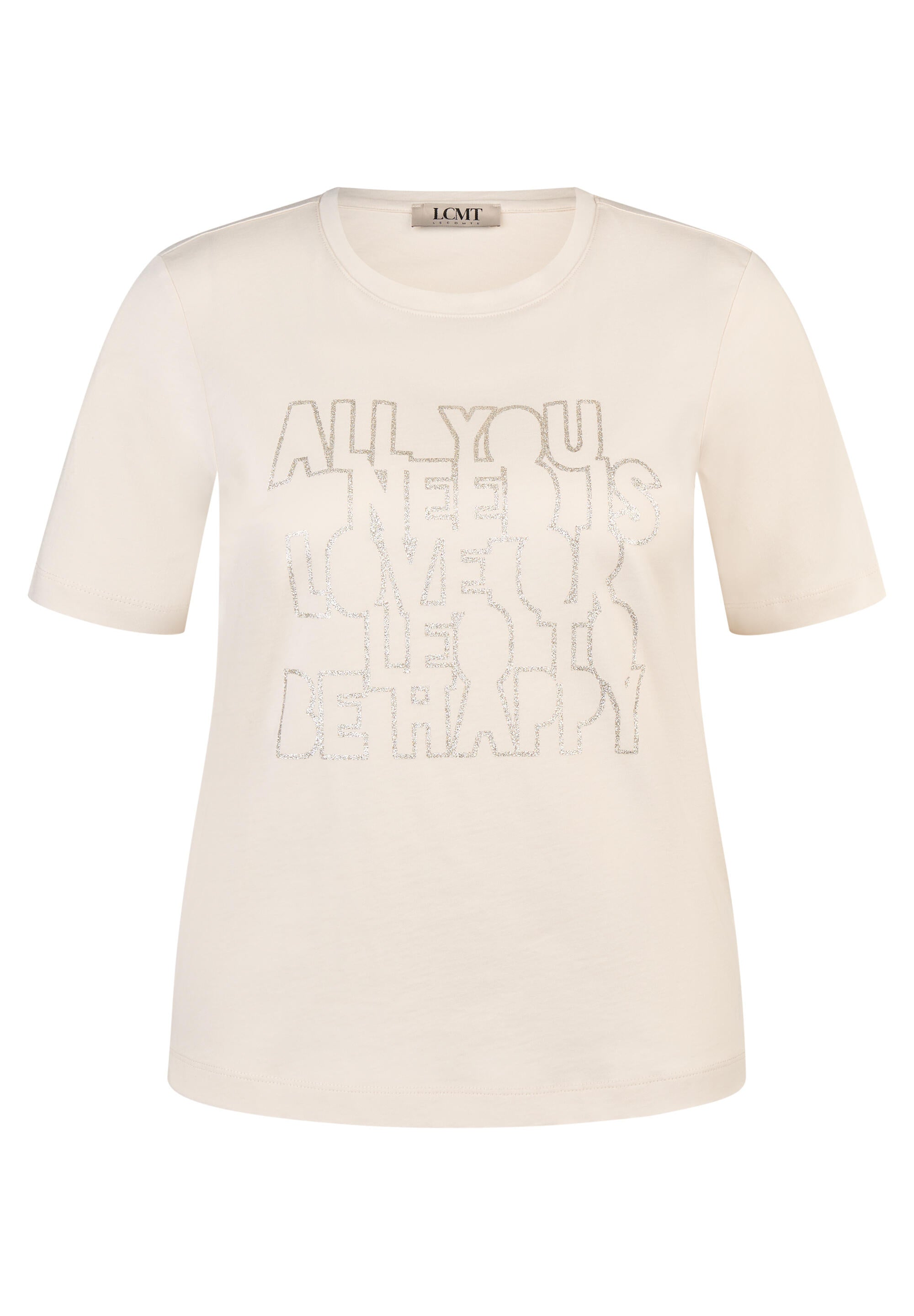 T-Shirt aus Baumwolle - 5608-Elfenbein - Creme