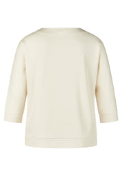 Sweatshirt aus Viskosemix - 5608-Elfenbein - Weiß