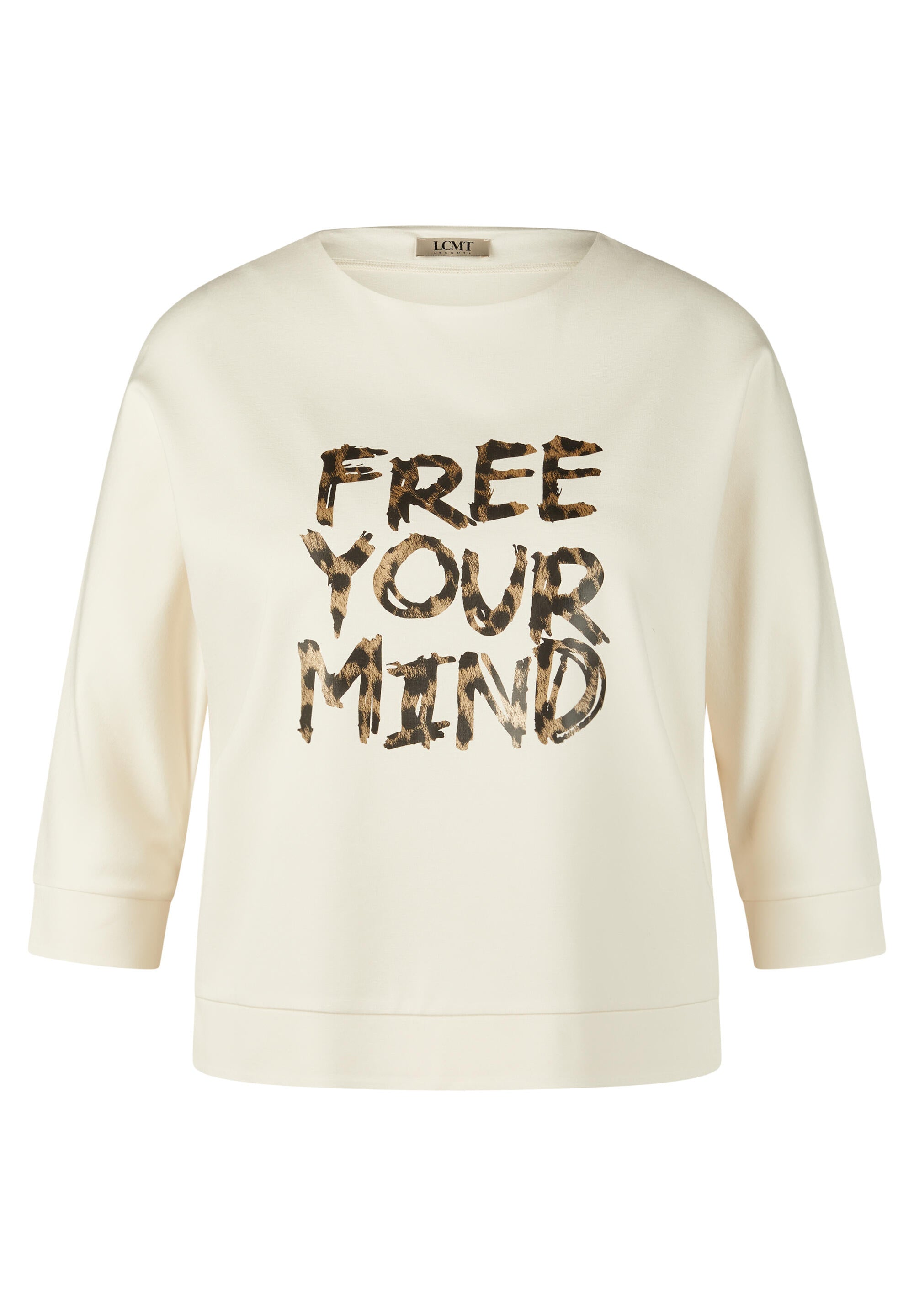 Sweatshirt aus Viskosemix - 5608-Elfenbein - Weiß
