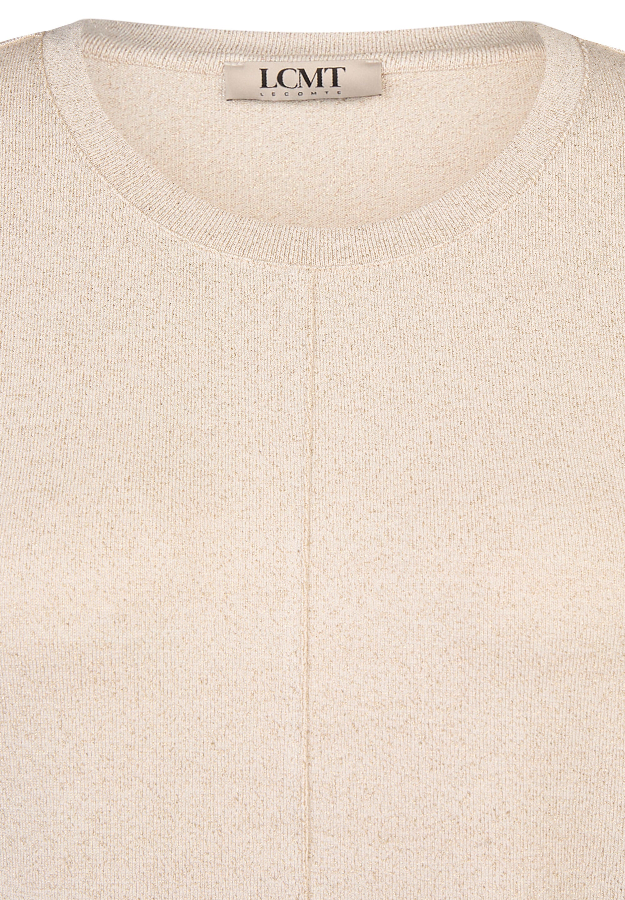 T-Shirt glitzernd aus Viskosemix - 5608-Elfenbein - Beige