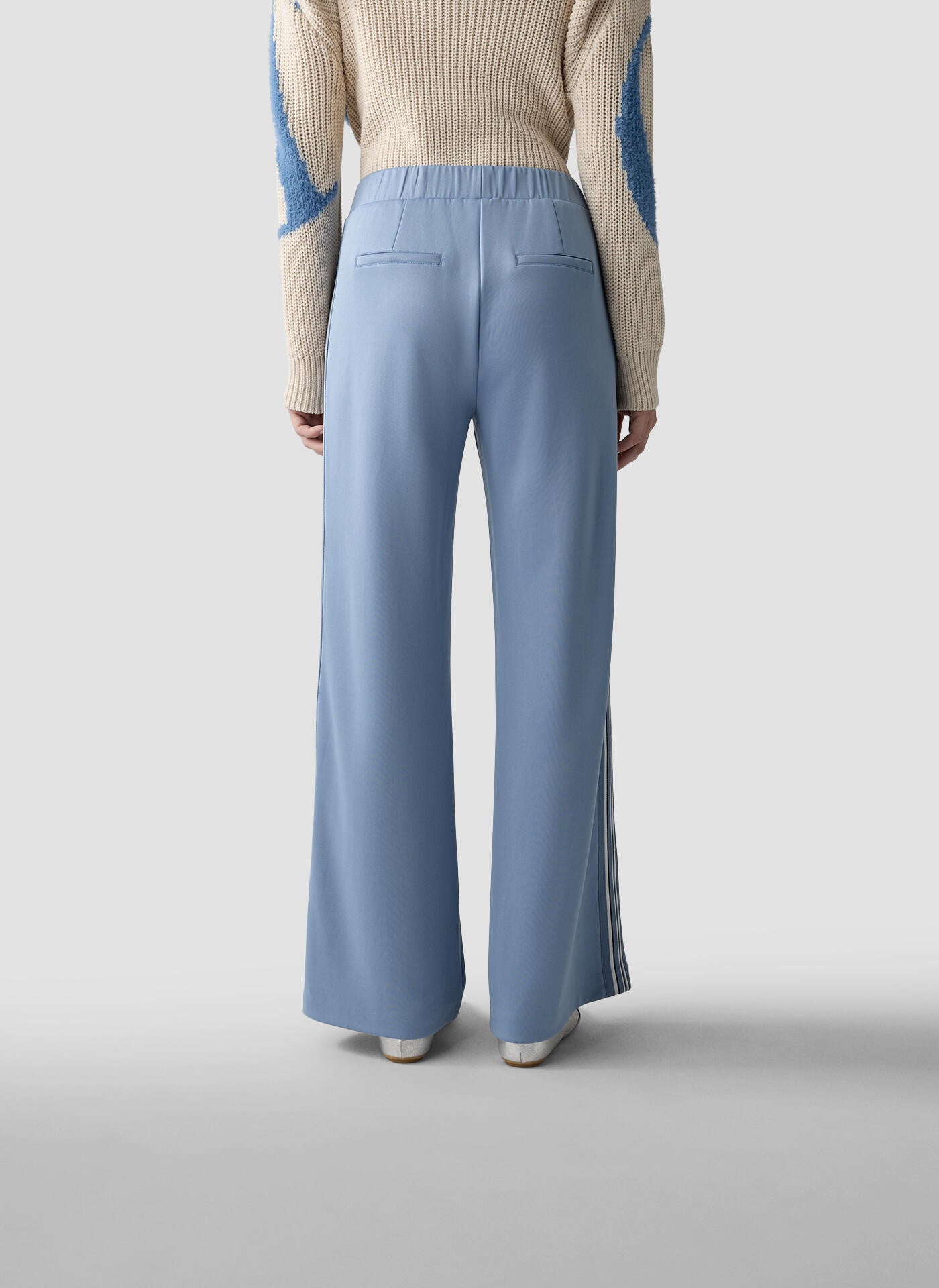 Freizeithose LEO LOVE Wide Leg - 5346-Rauchblau - Blau