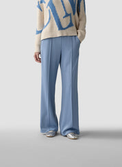 Freizeithose LEO LOVE Wide Leg - 5346-Rauchblau - Blau