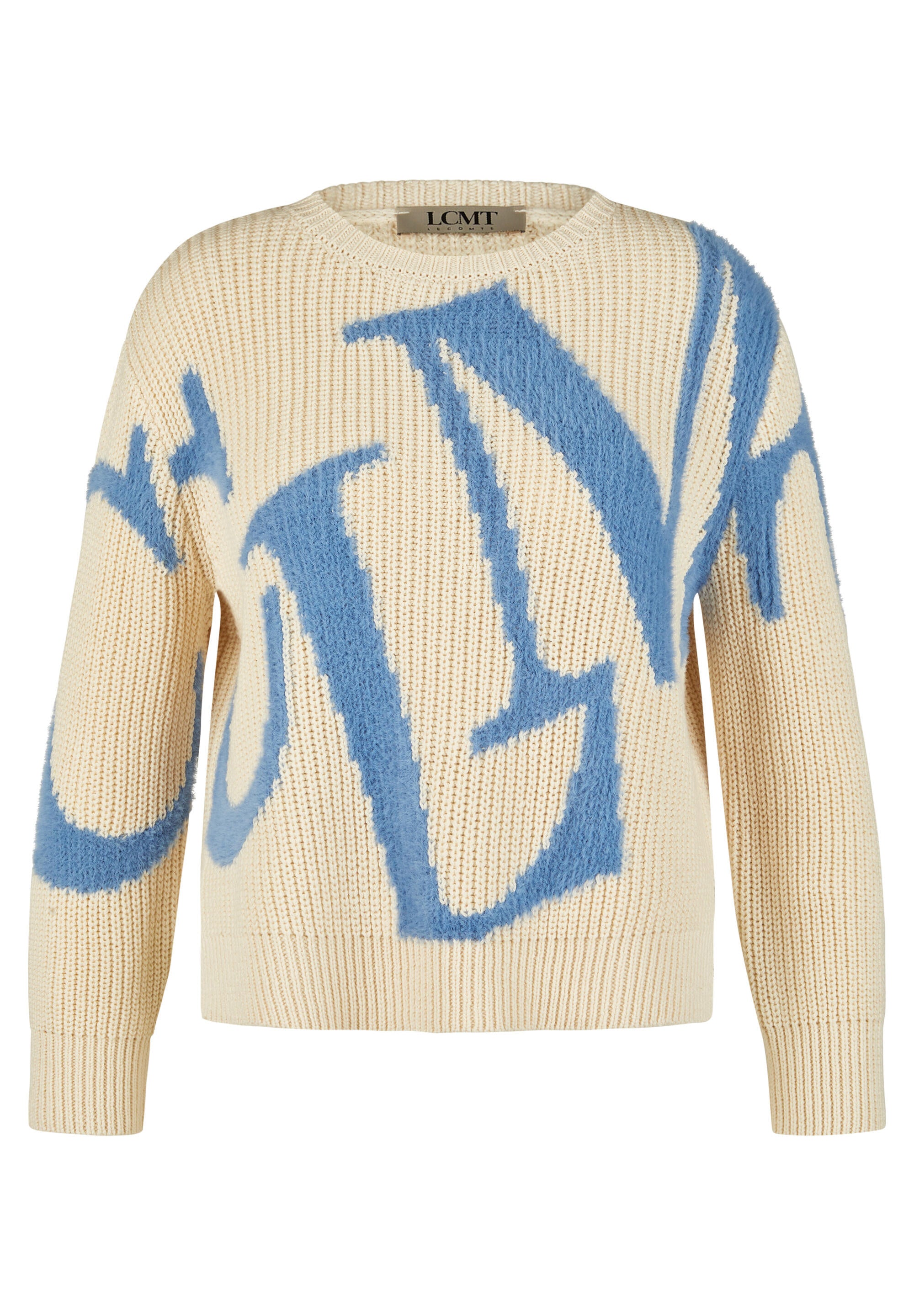 Strickpullover aus Baumwollmix - 5608-Elfenbein - Beige