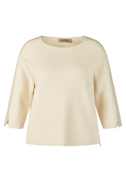 Strickpullover aus Baumwollmix - 5608-Elfenbein - Creme