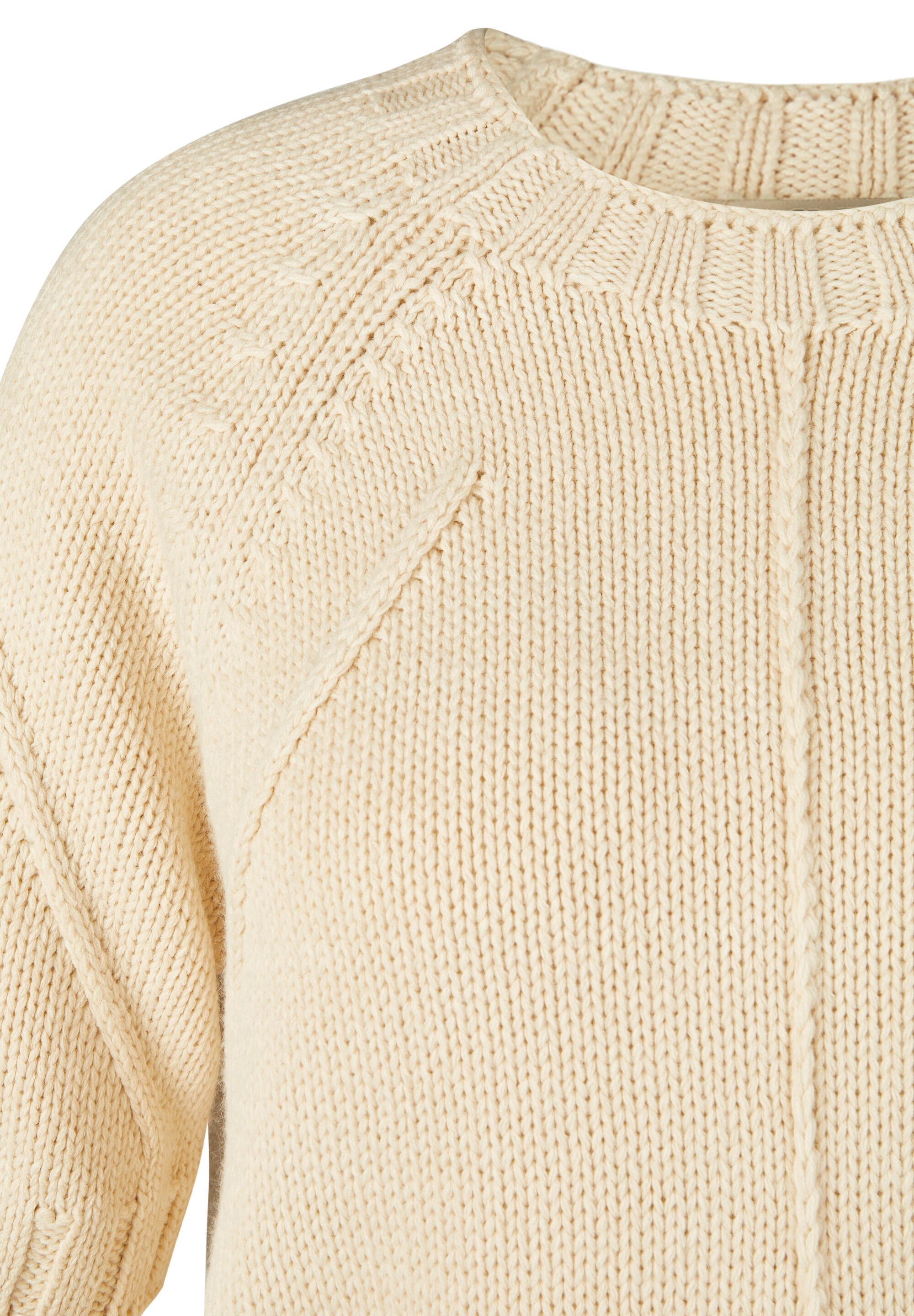 Strickpullover aus Baumwollmix - 5608-Elfenbein - Creme