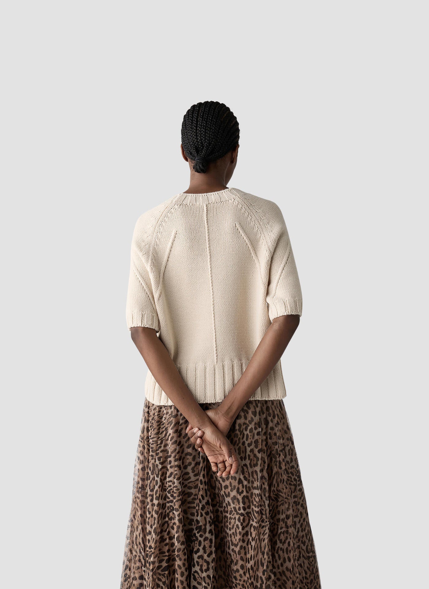 Strickpullover aus Baumwollmix - 5608-Elfenbein - Creme