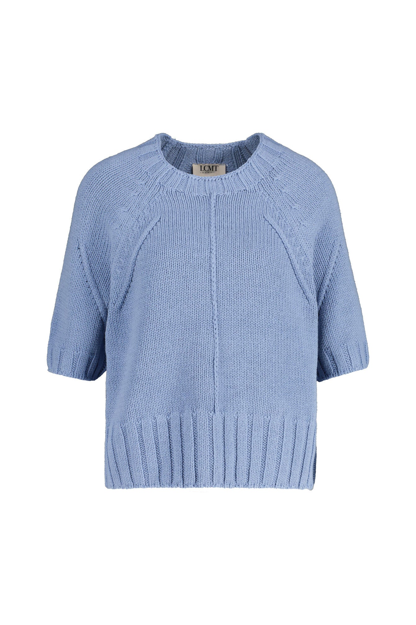 Strickpullover aus Baumwollmix - 5346-Rauchblau - Blau