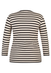 Langarmshirt - 5099-Schwarz - Schwarz | Weiß