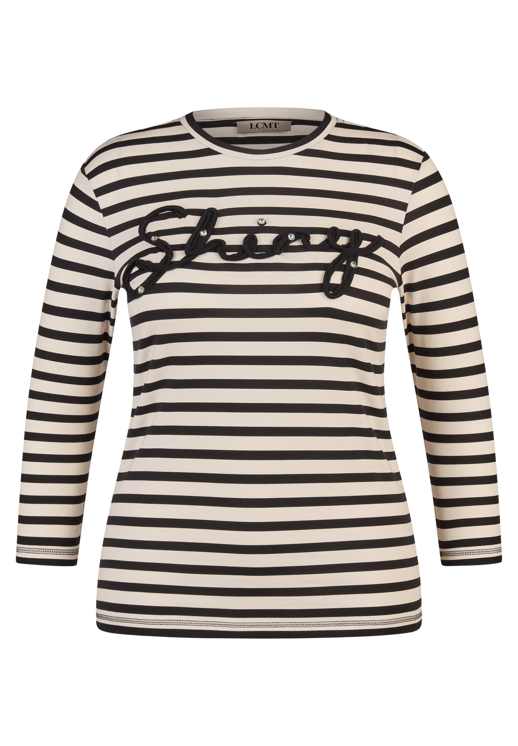 Langarmshirt - 5099-Schwarz - Schwarz | Weiß