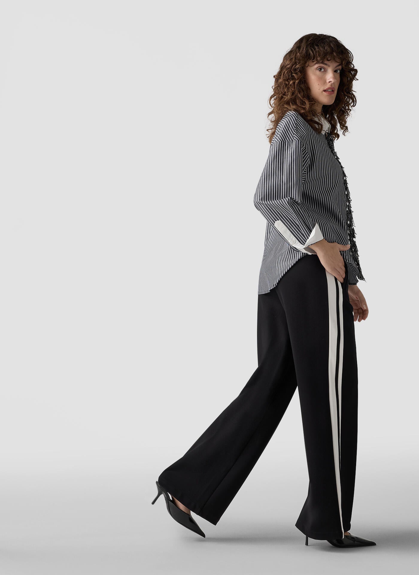 Hose Wide Leg - 5099-Schwarz - Schwarz