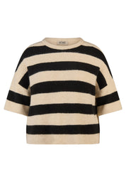 Strickpullover gestreift - 5608-Elfenbein - Creme