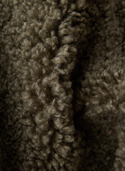 Teddyjacke mit abnehmbarer Kapuze - 5426-Lorbeer - Grün