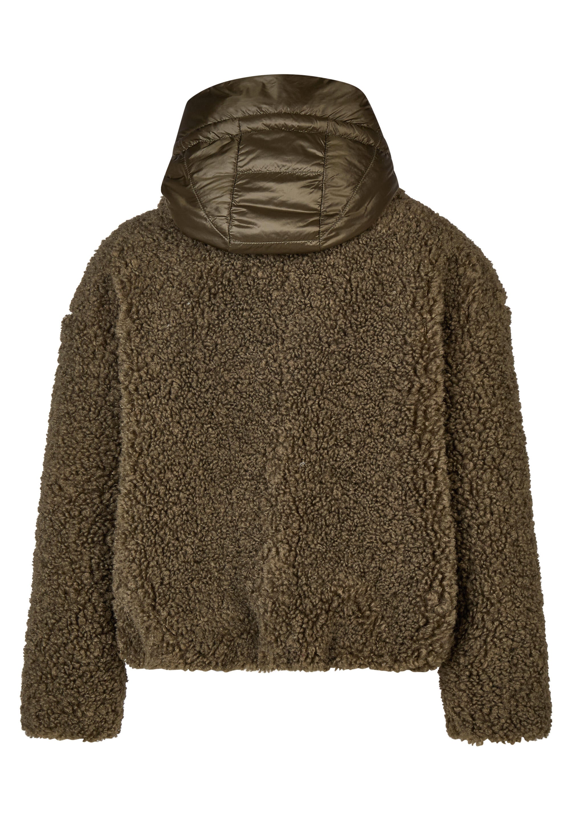 Teddyjacke mit abnehmbarer Kapuze - 5426-Lorbeer - Grün