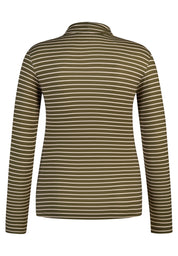 Langarmshirt mit Rollkragen - 5426-Lorbeer - Grün