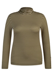 Langarmshirt mit Rollkragen - 5426-Lorbeer - Grün