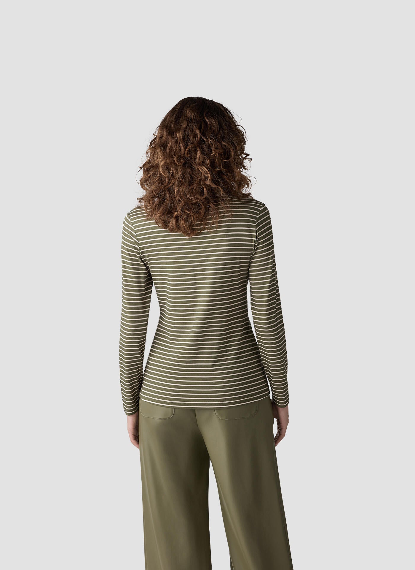 Langarmshirt mit Rollkragen - 5426-Lorbeer - Grün