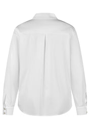 Bluse aus Baumwollmix mit Strass-Details - 5003-Weiss - Weiß