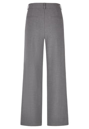 Faltenhose Wide Leg - 5038-SteingrauMel - Grau