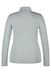 Langarmshirt mit Rollkragen - 5017-Perlgrau Mel - Grau