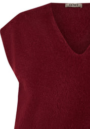 Strickpullunder aus Wolle - 5296-Bordeaux - Rot