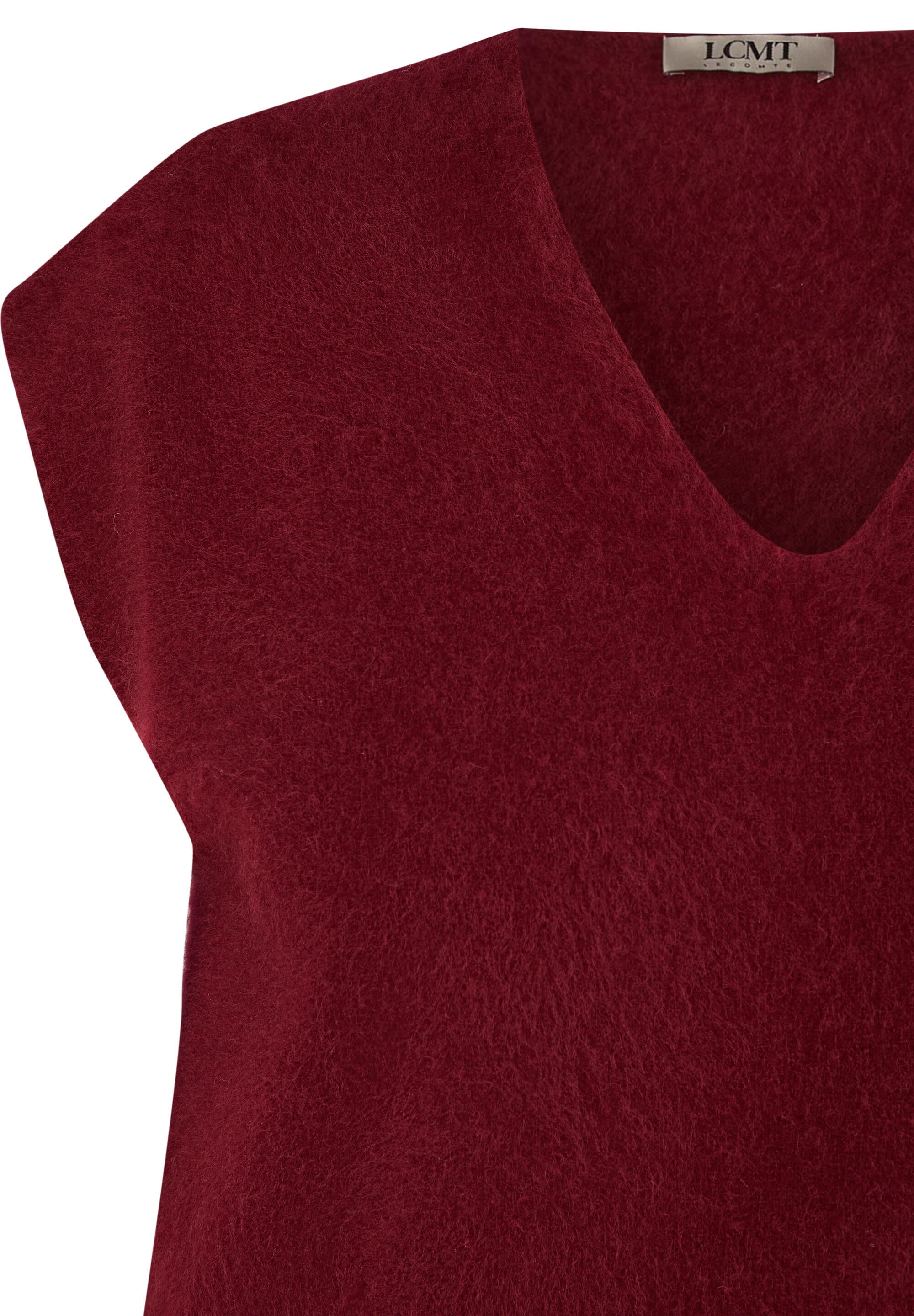 Strickpullunder aus Wolle - 5296-Bordeaux - Rot