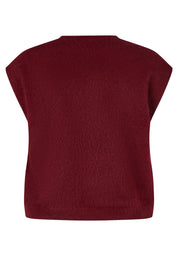 Strickpullunder aus Wolle - 5296-Bordeaux - Rot